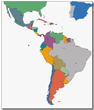 Map of the Spanish Speaking Countries